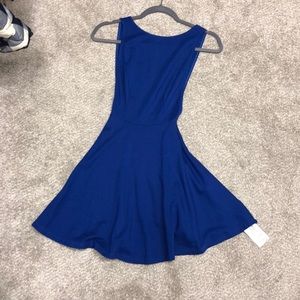 American Apparel royal blue skater dress sz xs NWT
